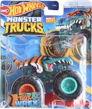 Hot Wheels Monster Trucks TIGER WREX New For 2023 Mash &amp; Crash #3/4 - £13.14 GBP