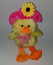 Peek-A-Boo Toys Plush Duck Pink Hat Sunflower Easter Stuffed Animal Toy w/TAG - £17.37 GBP