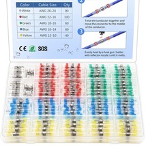 350 Pcs Solder Seal Wire Connectors Heat Shrink Butt Connectors Kit Marine - $38.99