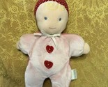 Rare Carters Classics plush baby doll pink outfit 12&quot; weighted bottom lovey - $19.75
