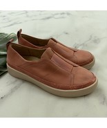 Vionic Womens Zinah Sneaker Flats Size 6 Peach Pink Leather Slip On Comfort - $54.14 CAD