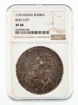 1726 Russland Rubel Büste Links Catherine I Ausgewählten Von NGC As XF40... - £4,094.68 GBP
