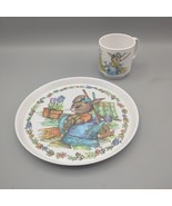 Vintage Oneida Peter Rabbit from Beatrix Potter 2-piece Melamine Dinnerw... - $18.02 CAD