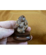 (tb-mon-3) tan Gorilla Tagua NUT palm figurine Bali detailed carving ape... - $813.76 MXN
