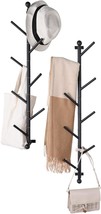 Two-Pack Wall Mount Coat Rack With 16 Hooks, Rotary Coat Tree For, And Bedroom. - £34.73 GBP