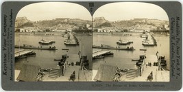 c1900&#39;s Real Photo Stereoview Keystone The Bridge of Boats. Coblenz, Germany - £12.41 GBP