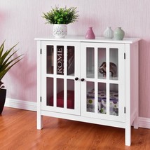 Glass Door Console Storage Buffet Cabinet - £123.40 GBP