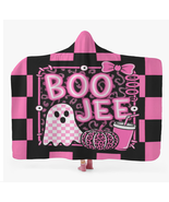 Pink &amp; Black Checkered Boo-Jee Blanket | Pink Hoodie Blanket - €38,75 EUR+