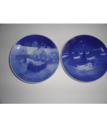 B&amp;G Christmas Plates Lot Blue &amp; White Denmark Porcelain 1969 1966 - £7.98 GBP
