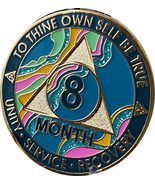 8 Month AA Medallion Elegant Marble Tahiti Teal Blue Pink and Aqua Glitt... - £11.15 GBP