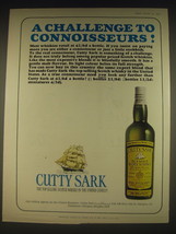 1963 Cutty Sark Scotch Ad - A challenge to connoisseurs - $18.49