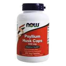 NOW Foods Psyllium Husk 500 mg., 200 Capsules - $274.43 MXN
