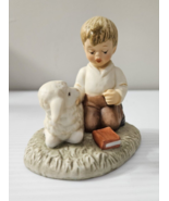 Berta Hummel Goebel Heavenly Reflections Kneeling Child w/ Lamb Book Fig... - $20.74