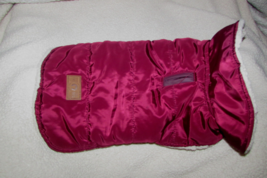 FAB DOG Sherpa Vest w/collar M burgundy cream (A) - £6.33 GBP