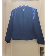 Julian Taylor Vintage Button Blue Blazer Jacket Sz 10 - $19.00