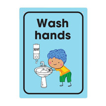 Durus Wash Hands Wall Sign (225x300mm) - School - $38.08