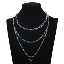 2021 Stainless Steel Aesthetic Chain Around The Neck Choker Pendant Necklace For - £13.63 GBP