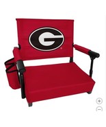 Georgia Bulldogs Stadium Seat NCAA Premium Foldable Pocket Red Black - $119.53 CAD