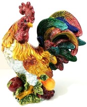 Noble Excellence Tuscany Rooster IOB Ceramic Hand Painted 14&quot; x 10&quot; x 5.5&quot; - £71.21 GBP