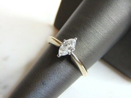 Womens Vintage Estate 14k White Gold Diamond Engagement Ring 2.6g  #E735 - £830.93 GBP