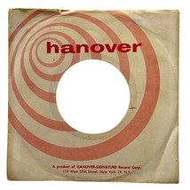 Hanover Records Company Sleeve 45 RPM Hanover-Signature Swirl Logo - $9.97