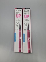 2 Joah Line Up Liquid Eyeliner Felt Tip JLE01 Blackest Black Waterproof ... - £9.15 GBP