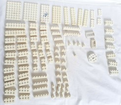 Pat Pend Lot 1960&#39;s 70&#39;s LEGO System ~ 90+ Pieces ~ White Bricks VTG pip - £31.95 GBP