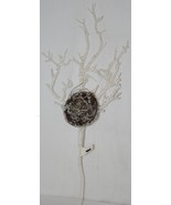 Gerson Company 2361310 White Glittery Branch Birds Nest Holiday Decoration - £9.27 GBP