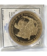 Firefighter Gold Plated Coin Dalmatian Companion Mascot American Mint COA - $79.20