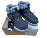 Hey Dude Eloise Bruno | Gray Faux fur | Slip-on Booties | Size 8 | Rare! - £47.18 GBP