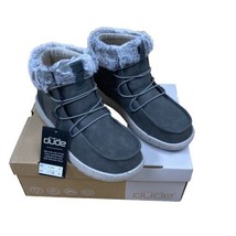 Hey Dude Eloise Bruno | Gray Faux fur | Slip-on Booties | Size 8 | Rare! - £47.78 GBP