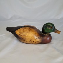 Vintage Hand Carved Wood Mallard Duck By Michael Wilson Decoy Collectible Figure - £79.12 GBP