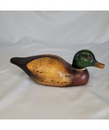 Vintage Hand Carved Wood Mallard Duck By Michael Wilson Decoy Collectibl... - €84,46 EUR