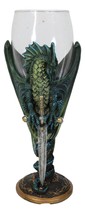 Fantasy Netherworld Earth Dragon Skull Blade Sword Glass Wine Goblet Chalice - £24.77 GBP