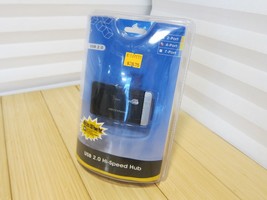 Vtg NOS USB 2.0 4-Port High Speed Hub with 5v 2.5A 12.5W Power Adapter - £13.44 GBP