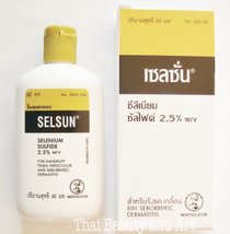 SELSUN Anti-Dandruff Itching Selenium Sulfide 2.5% Shampoo 60ml./2oz.  - £21.97 GBP