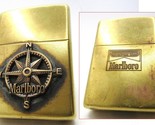 Marlboro Compass Metal Brass Adventure Team Zippo 1997 Fired Rare - £166.46 GBP