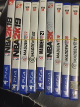 PlayStation 4 PS4 Sports Game Lot Of 9 -NBA / MADDEN / COMPLETE - £7.58 GBP