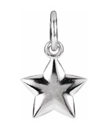 Sterling Silver 5/8&quot; Puffed Star Charm - $49.50