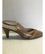 Bruno Magli Women&#39;s Shoes MOCHA Brown Leather Slingback 2.5” Heels Size ... - $2,431.53 MXN