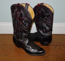 Panhandle Slim Sz 10 D Mens Cowboy Boots 71361 Tall Leather Western Burgundy - £35.92 GBP