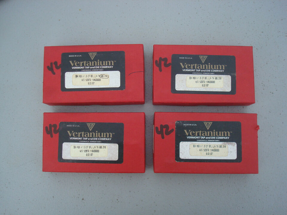 3 pcs Vermont Tool Vertanium M28 x 1.5 D7 6 Flute TN, Left EDP 1104298956 - $371.81