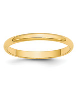 10k Gold 2.5mm Lightweight Half Round Wedding Band Size 8 1HRL025 - $265.99