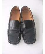 TOD&#39;S 5.5 loafers black leather driving shoes Italy flat sleek patent pe... - £63.20 GBP
