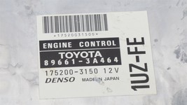 Lexus Toyota 1UZ-FE Engine Control Unit Module ECU ECM PCM 89661-3A464 & Key image 4