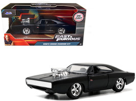 Dom&#39;s Dodge Charger R/T Matt Black Fast &amp; Furious Movie 1/32 Diecast Car Jada - £16.19 GBP