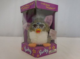 Electronic Furby 1998 Model 70-800 Gray and White with Mane New in Box - $80.21