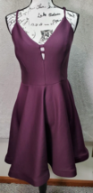 Speechless Fit &amp; Flare Dress Women 13 Purple Polyester Spaghetti Straps ... - £18.04 GBP