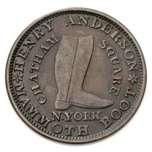 1837 Hard Times Token, New York, N.Y. Henry Anderson, HT-219 in AU Condition - £74.30 GBP