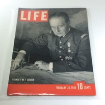 Vintage Life Magazine: February 20 1939 - France&#39;s No. 1 Soldier - £10.56 GBP